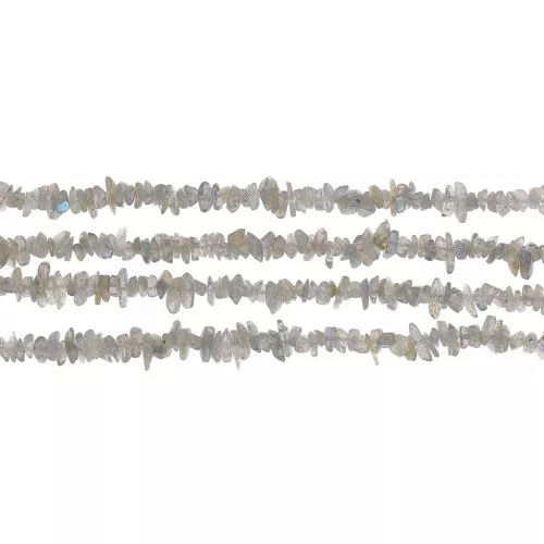 Perles chips 3 - 5 mm en pierre gemme - Labradorite x85 cm