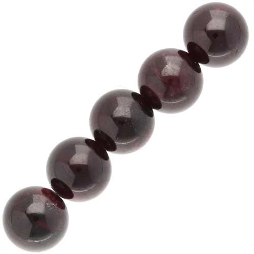 Perles rondes 6 mm pierre gemme - Grenat x10