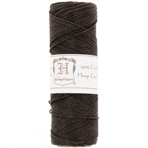Bobine de 62 mètres de fil de chanvre Hemp Cord 1.1 mm Marron foncé
