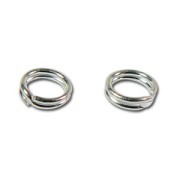 Anneaux doubles 4x0,5 mm en Argent 925 x50|raw }}