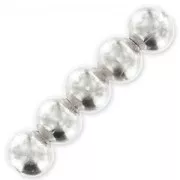 Perles rondes 10x9 mm argenté x15