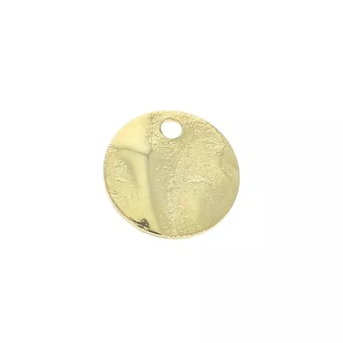 Sequins pastilles froissés 6 mm - Doré à l'or fin x10