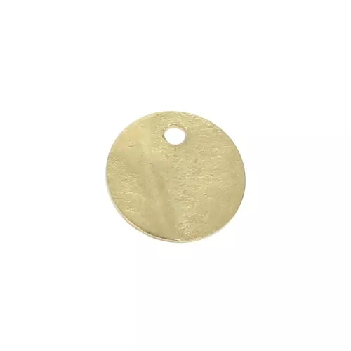 Sequins pastilles froissés 6 mm - Doré à l'or fin Mat x10