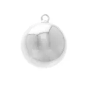 Pendentif bola de grossesse avec anneau en laiton 29x24.5 mm - Argenté x1