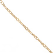 Chaîne maille Fantaisie 5,5x21 mm Doré à l'or fin x0.5m|raw }}