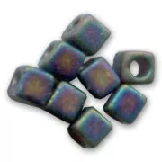Cubes Miyuki 1.8 mm SB18-0401FR - Frosted Opaque Black Mat AB x10g