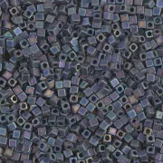 Cubes Miyuki 1.8 mm SB18-0401FR - Frosted Opaque Black Mat AB x10g