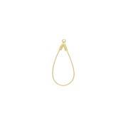 Supports boucles d'oreilles gouttes 31x15 mm - Doré à l'or fin x2|raw }}
