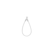 Supports boucles d'oreilles gouttes 31x15 mm - Rhodié x2|raw }}