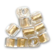 Cubes Miyuki 1.8 mm SB18-0234 - Spkl Met Gold Lined Crystal x10g