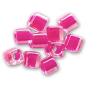 Cubes Miyuki 1.8 mm SB18-0209 - Fuchsia Lined Crystal x10g|raw }}