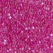 Cubes Miyuki 1.8 mm SB18-0209 - Fuchsia Lined Crystal x10g