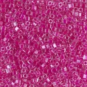 Cubes Miyuki 1.8 mm SB18-0209 - Fuchsia Lined Crystal x10g