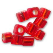 Cubes Miyuki 1.8 mm SB18-0010 - Flame Red Silver Lined x10g