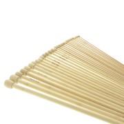 Assortiment de 15 paires d'aiguilles à tricoter en bambou 2mm à 10mm - Naturel