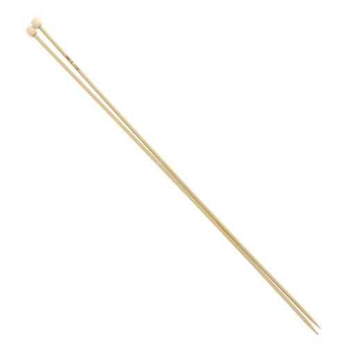 Aiguilles à tricoter en bambou 3 mm - 34 cm - Naturel