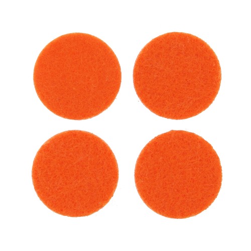 Recharge rond feutrine 22 mm pour pendentif diffuseur de parfum - Orange x4