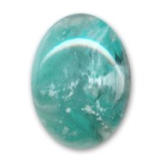 Cabochon en résine 40x30 mm imitation pierre Aqua x1