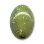 Cabochon en résine 25x18 mm imitation pierre Olive Green x1