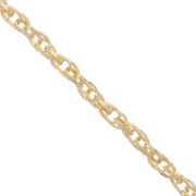 Chaîne maille corde 6.5x4.5 mm - Doré à l'or fin x1m|raw }}
