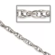 Chaîne maille corde 8x5.6 mm argenté vieilli x1m
