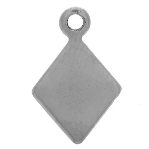 Breloque losange 14x9 mm en Acier inoxydable x10
