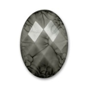 Cabochon facetté en résine 18x13 mm Grey