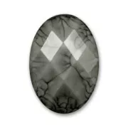 Cabochon facetté en résine 18x13 mm Grey