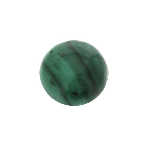 Cabochon rond 6 mm en pierre gemme - Malachite x1