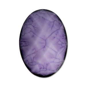 Cabochon facetté en résine 18x13 mm Amethyst
