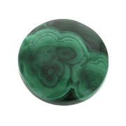 Cabochon rond 25 mm en pierre gemme - Malachite x1|raw }}
