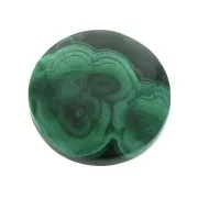 Cabochon rond 25 mm en pierre gemme - Malachite x1