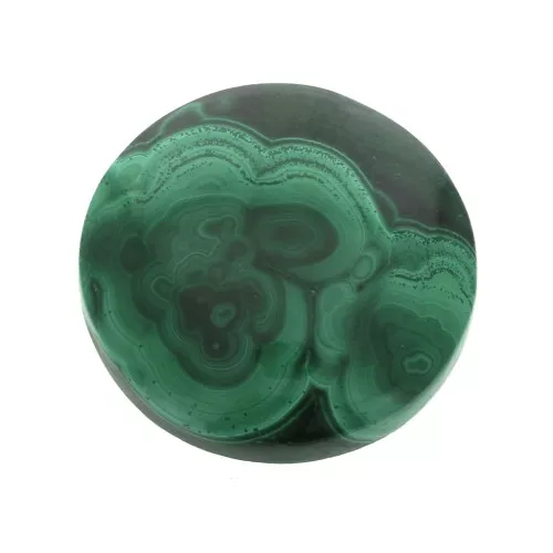 Cabochon rond 25 mm en pierre gemme - Malachite x1