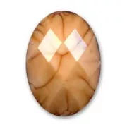 Cabochon facetté en résine 18x13 mm Caramel