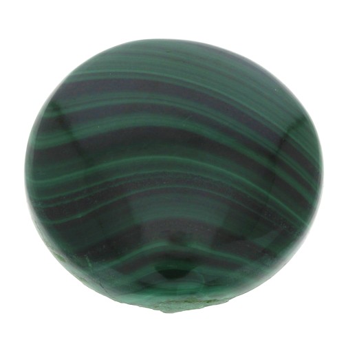 Cabochon rond 30 mm en pierre gemme - Malachite x1