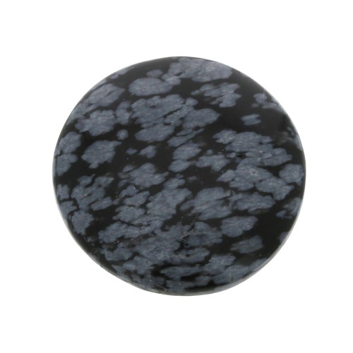 Cabochon rond 25 mm Obsidienne Mouchetée x1
