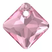 Pendentif Princess Cut PureCrystal 6431 9 mm Rose x1