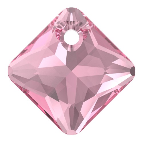 Pendentif Princess Cut PureCrystal 6431 9 mm Rose x1
