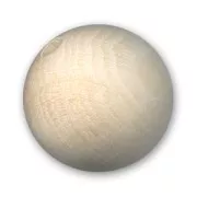 Perle ronde en bois brut naturel 30 mm x1