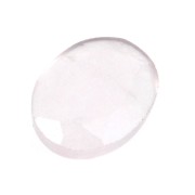 Cabochon ovale facetté 8x6 mm Quartz rose x1|raw }}
