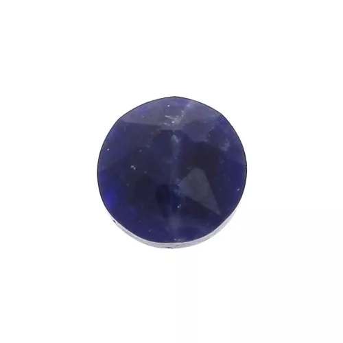 Cabochon rond facetté 6 mm Sodalite x1