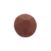 Cabochon rond facetté 6 mm Jaspe Rouge x1