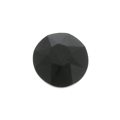 Cabochon rond facetté 6 mm Black Onyx x1