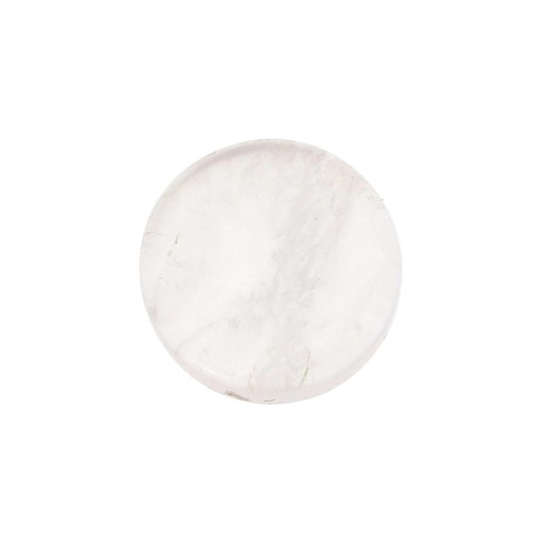 Cabochon plat rond - palet - 6 mm en pierre gemme - Quartz rose x1