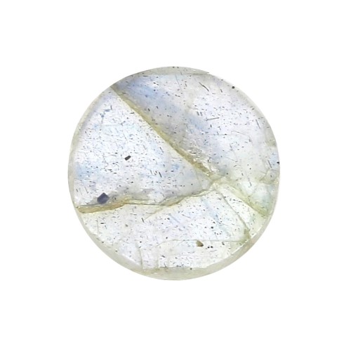 Cabochon plat rond - palet - 8 mm en pierre gemme - Labradorite x1
