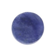 Cabochon plat rond - palet - 8 mm en pierre gemme - Sodalite x1