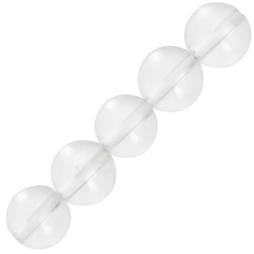 Perles rondes 8 mm pierre gemme Cristal de Roche x10