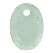Pendentif facetté ovale 14x10 mm en pierre gemme - Aventurine x1
