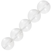 Perles rondes 6 mm pierre gemme - Cristal de Roche x15|raw }}