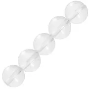 Perles rondes 6 mm pierre gemme - Cristal de Roche x15